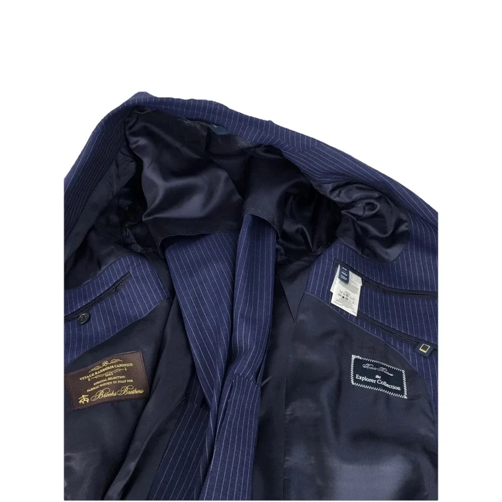 NWOT 40/41R Brooks Brothers Explorer Vitale Barberis Italy 2 Button Blazer Navy